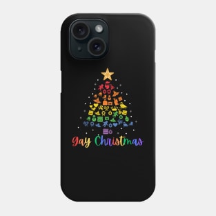 Gay / Happy Christmas Tree T-Shirt Phone Case