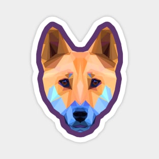 Polygon dingo face Magnet