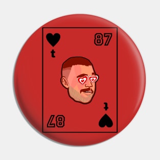 Travis Kelce heart - Black Pin