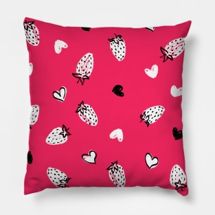 Hot Pink Strawberry Love Pillow