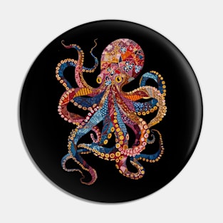 Octopus (Quilted Style) Pin