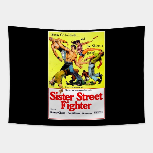 Sister Street Fighter (1976) Tapestry by Scum & Villainy