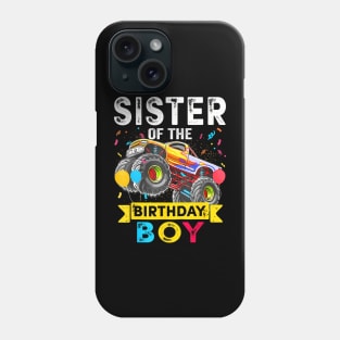 Sister of the Birthday Boy Monster Truck Birthday Phone Case