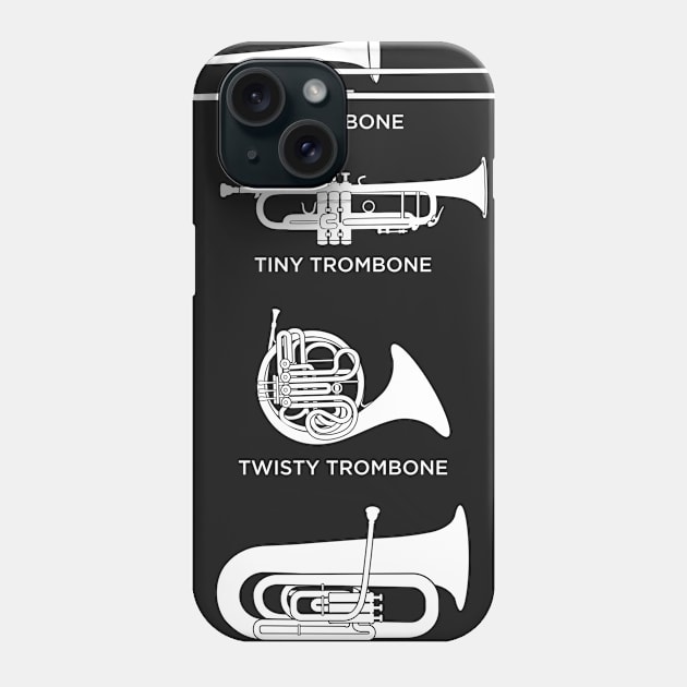 Funny Types Of Trombone | Marching Band Phone Case by MeatMan