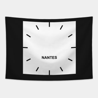 NANTES Time Zone Wall Clock Tapestry