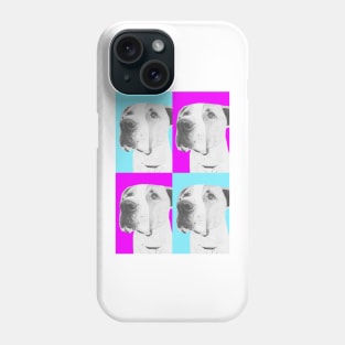 American Bulldog cross in Pink and Blue Phone Case