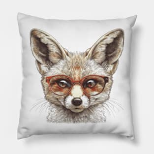 Specs 'n' Sand: The Fennec Fox Fashionista Tee Pillow