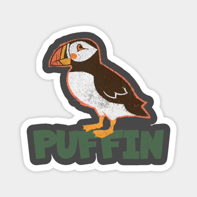 Bold Atlantic Puffin Seabird Magnet by DonWillisJrArt