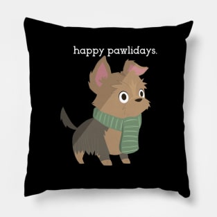 happy pawlidays. Pillow