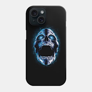 Screaming Skull Blue Phone Case