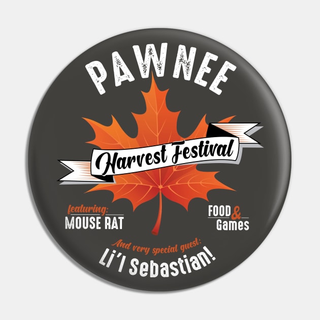 Pawnee Harvest Festival Parks and Rec Fall Leaf Pin by figandlilyco