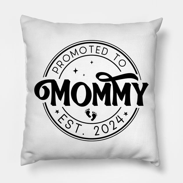 Promoted to Mommy Est 2024 Pillow by skstring