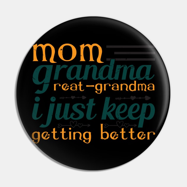 I Went From Mom Bruh Funny Mother's Day for Mom Wife Pin by KRMOSH