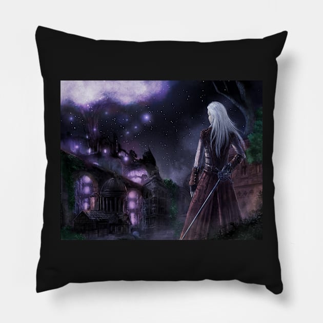 Sword Girl Pillow by LonelyWinters