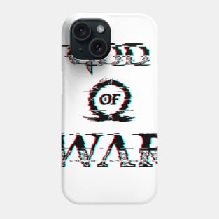 God Of War Logo Glitch Effect Black Phone Case