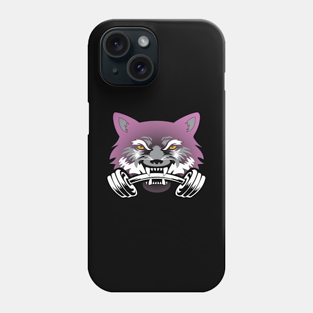 Wolf sport and fitness lovely blend drawing cute cool colorful Phone Case by Okuadinya