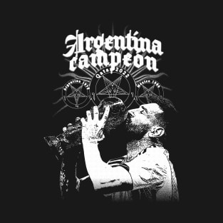 Argentina Campeón Black Metal T-Shirt