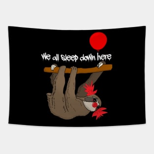 Scary Sloth Clown Print Tapestry