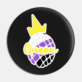 Pride'n'apple Non-binary Queen ! Pin