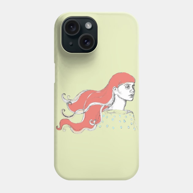 Girl With Red Hair Phone Case by FanitsaArt