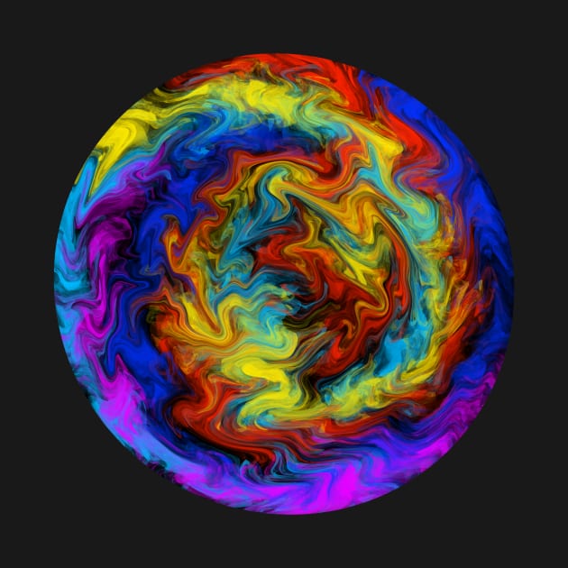 Abstract #8 World Globe of Liquid Color by rand0mity