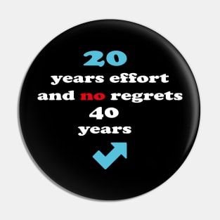 focus on 20 years effort Pin