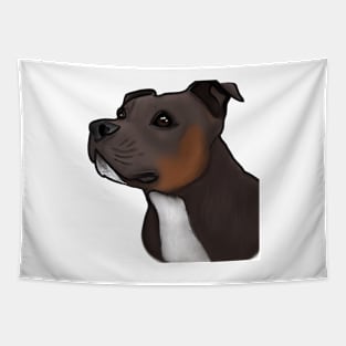 Cute Staffordshire Bull Terrier Drawing Tapestry