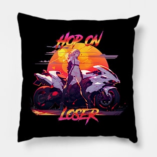 Hop on Loser! Pillow