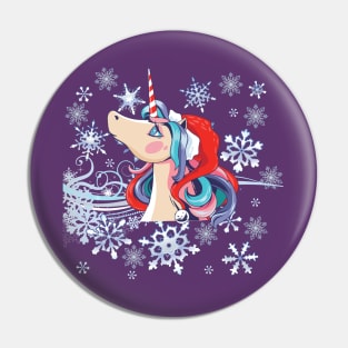 Beautiful Christmas Unicorn Pin