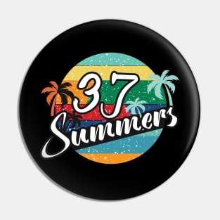 37 Summer, Sweet Summer, Great Summer Retro Vintage T-shirt. Pin