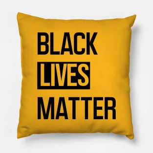 Black Lives Matter Black and white Pillow