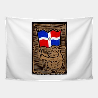 Dominican Republic Flag Ape Tapestry