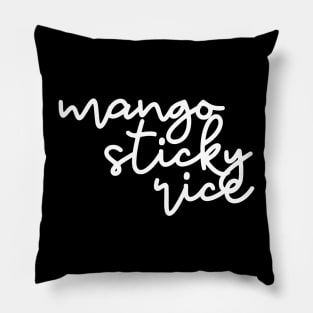 mango sticky rice - white Pillow