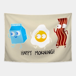 Cute breakfast food for a happy morning Tapestry