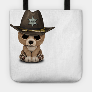 Cute Baby Bear Cub Sheriff Tote