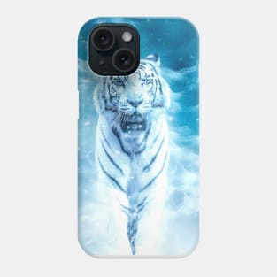 White Tiger Animal Wildlife Jungle Nature Africa Travel Adventure Digital Painting Phone Case