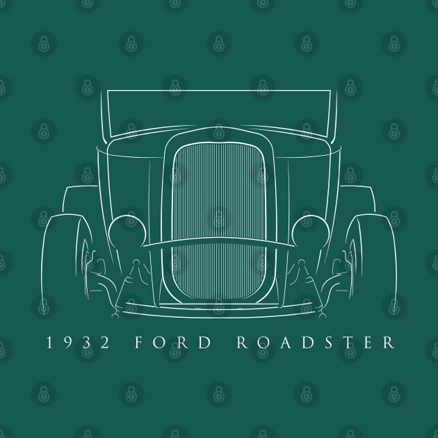 1932 Ford Model A Roadster - front stencil, white by mal_photography