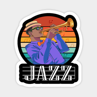 International Jazz Day Trumpet Player Magnet