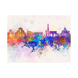 Bologna skyline in watercolor background T-Shirt