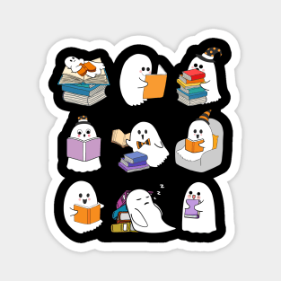 Ghost Reading Teacher Halloween Librarian Book Magnet