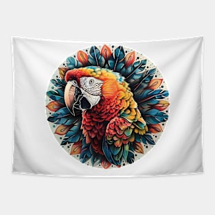 Mandala - Red Macaw Tapestry