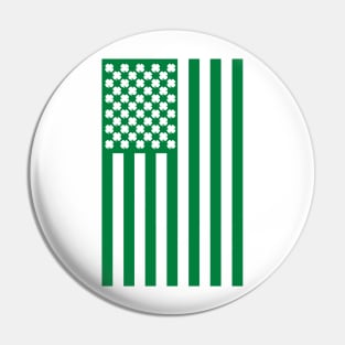 Irish American Shamrock Flag Pin