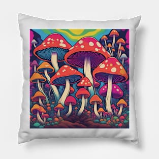 Mushroom landscape Pillow