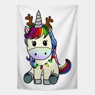 Christmas Unicorn Tapestry