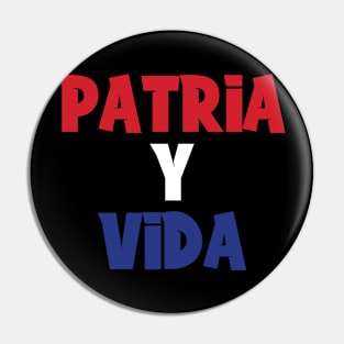 Patria Y Vida Viva Cuba Libre Cuban Freedom Pin