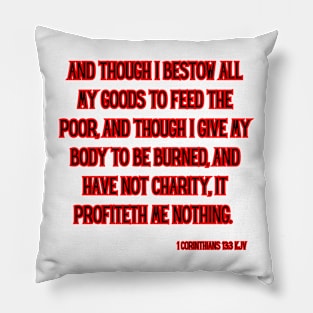 1 Corinthians 13:3 Bible Verse Quote Scripture Pillow