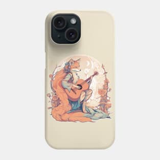 Vintage Cottagecore Fox Playing Acoustic Guitar Phone Case