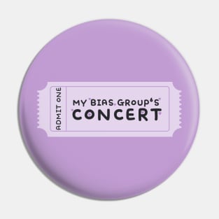 My Bias Group’s Concert Ticket for Kpop Fans Pin