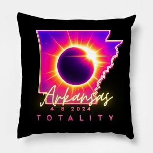 ARKANSAS TOTALITY NEON GLOW TOTAL ECLIPSE 4-8-2024 Pillow