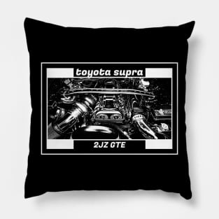 TOYOTA SUPRA MK4 ENGINE (Black Version) Pillow